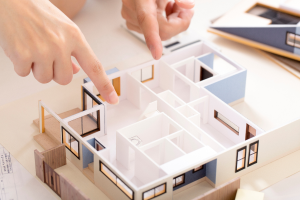 住宅模型の打ち合わせ